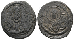 Anonymous Follis, Class G. Romanus IV, AD 1068-1071. AE, Follis. 5.81 g. 28.55 mm. Constantinople.
Obv: IC XC. Bust of Christ, nimbate, facing, right ...