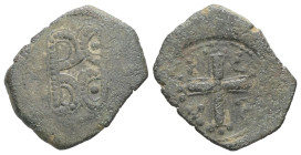 Empire of Nicaea, Anonymous. AD 1227-1261. AE, Tetarteron. 2.12 g. 19.61 mm. Uncertain mint. 
Obv: IC XC to left and right of jewelled cross.
Rev: B a...