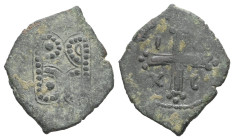 Empire of Nicaea, Anonymous. AD 1227-1261. AE, Tetarteron. 1.11 g. 18.73 mm. Uncertain mint. 
Obv: IC XC to left and right of jewelled cross.
Rev: B a...