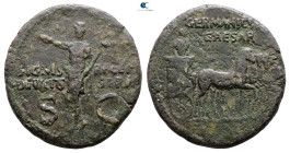 Germanicus AD 37-41. Struck under Gaius (Caligula). Rome. Dupondius Æ