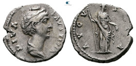 Diva Faustina I AD 140-141. Rome. Denarius AR