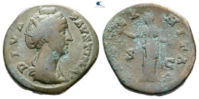 Diva Faustina I AD 140-141. Rome. Sestertius Æ