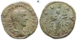 Philip I Arab AD 244-249. Rome. Sestertius Æ