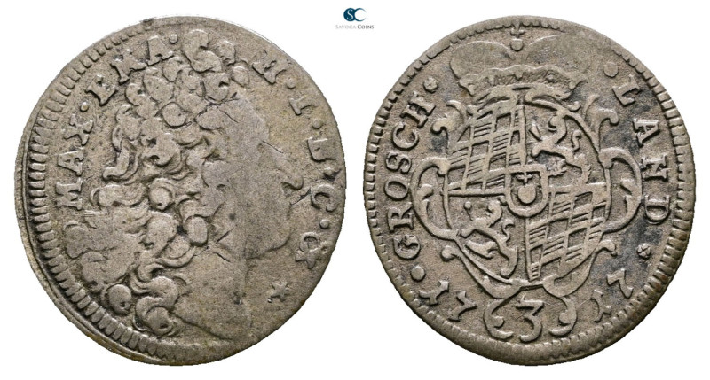 Germany. Bayern, München. Maximilian Emanuel AD 1679-1726. 
3 Kreuzer AR

20 ...
