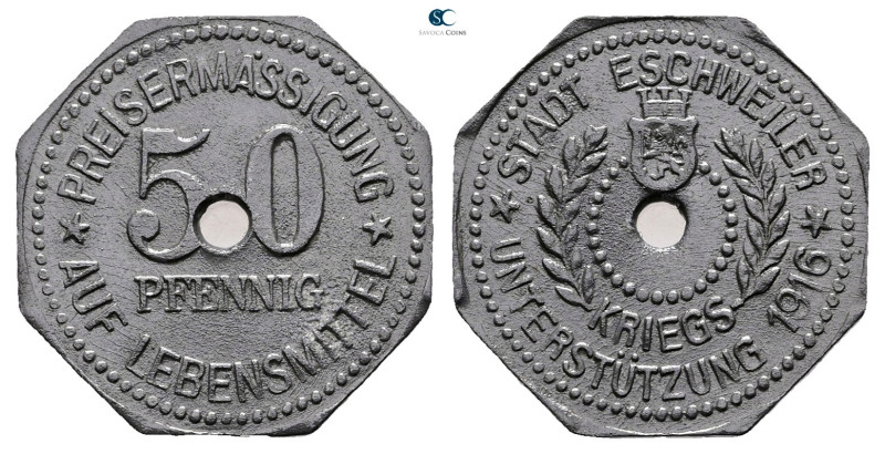 Germany. Eschweiler AD 1916. 
50 Pfennig 1916

 mm, 2,80 g



Extremely F...