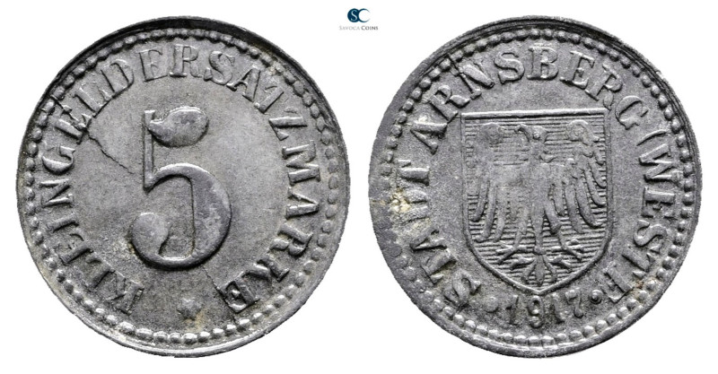 Germany. Arnsberg AD 1917. 
5 Pfennig 1917

 mm, 1,46 g



Extremely Fine