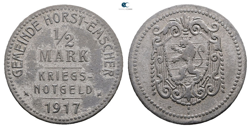 Germany. Horst-Emscher AD 1917. 
1/2 Mark 1917

 mm, 3,25 g



Extremely ...