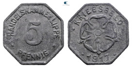 Germany. Lippe.  AD 1917. 5 Pfennig 1917