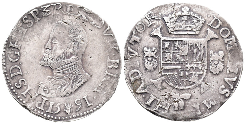 Belgien Brabant, Philipp II. von Spanien 1555-1598, Philippstaler (Ecu philippe)...