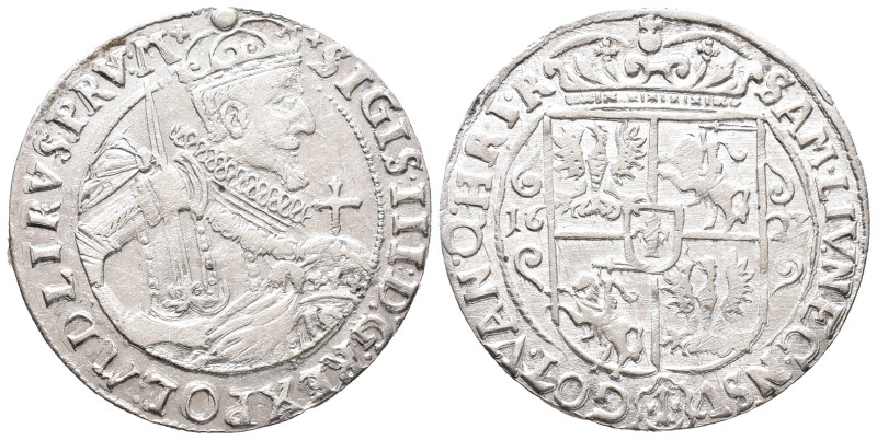 Polen, Sigismund III. 1587-1632, Ort (18 Groschen) 1623, Bromberg. 7,06 g. Kop. ...