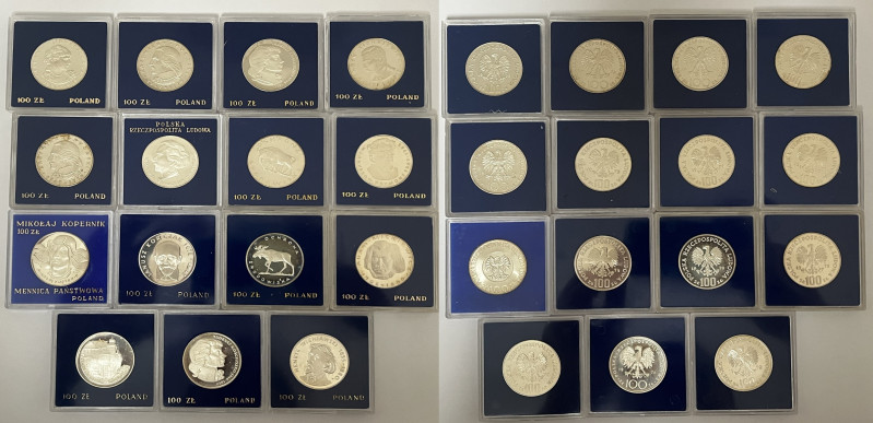 Polen, Konvolut von 100 Zlotych Stücken folgender Jahre: 1973, 1975 (2x), 1976 (...