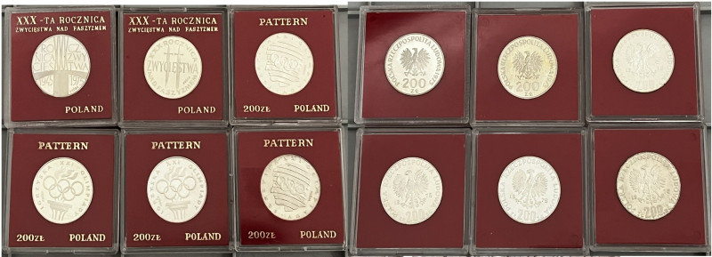Polen, Konvolut von 200 Zlotych Proben (Proba) aus dem Jahr 1975 (2x) und 1976 (...