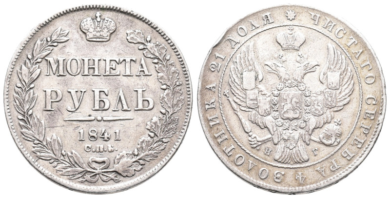Russland, Nikolaus I. 1825-1855, Rubel 1841, St. Petersburg. 20,47 g. Bitkin 192...