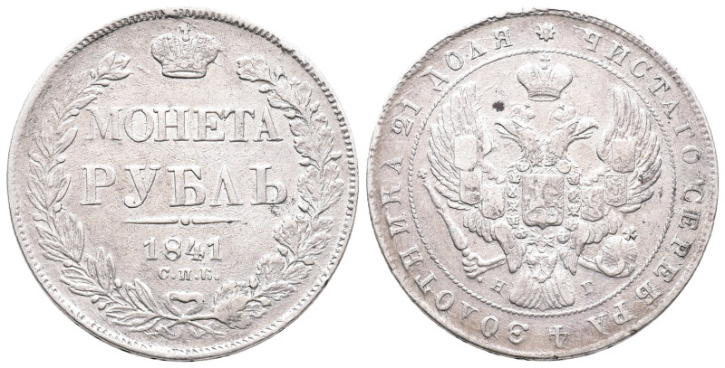 Russland, Nikolaus I. 1825-1855, Rubel 1841, St. Petersburg. 20,95 g. Bitkin 192...
