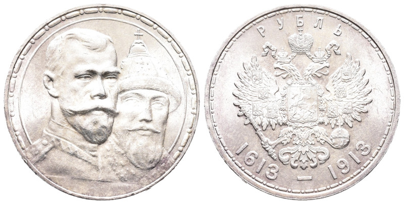 Russland, Nikolaus II. 1894-1917, Rubel 1913, St. Petersburg. 20,02 g. 300 Jahre...
