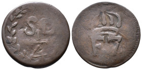 Venezuela, Santo Domingo, Ferdinand VII. 1808-1833, 1/4 Real o. J. (1810-1820) 6,60 g. K/M 2. Sehr selten. Fast sehr schön