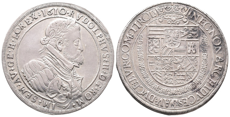 Römisch Deutsches Reich, Rudolf II. 1576-1612, Reichstaler 1610, Hall. 28,29 g. ...