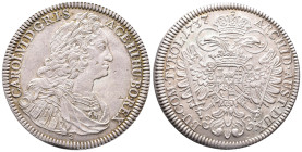 Römisch Deutsches Reich, Karl VI. 1711-1740, Reichstaler 1737, Hall. 28,67 g. Stempel Nr. 2. Dav. 1056. Herrliche Patina, Zainende, winz. Schrötlingsf...