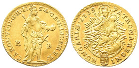 Römisch Deutsches Reich, Karl VI. 1711-1740, Dukat 1739 KB, Kremnitz. 3,48 g. Fb. 171. Vorzüglich