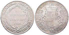 Römisch Deutsches Reich, Maria Theresia 1740-1780, Konv.-Taler 1766, Günzburg. 27,92 g. Dav. 1148. Min. justiert, sehr schön
