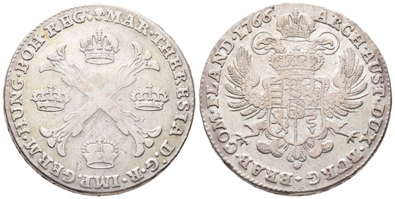 Römisch Deutsches Reich, Maria Theresia 1740-1780, Kronentaler 1766, Brüssel. 29...