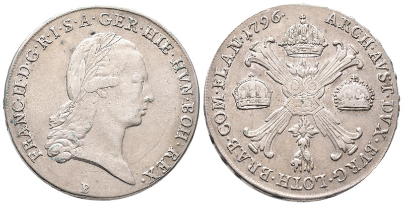 Römisch Deutsches Reich, Franz II. 1792-1804, Kronentaler 1796 B, Kremnitz. 29,4...