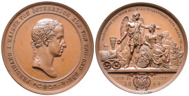 Römisch Deutsches Reich / Österreich, Ferdinand I. 1835-1848, Bronzemedaille 1844, von Roth auf die Eröffnung der Südbahn von Wien nach Graz. Wurzb. 2...