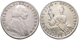 Römisch Deutsches Reich / Erzbistum Salzburg, Sigismund III. von Schrattenbach 1753-1771, Konv.-Taler 1760. 28,00 g. Dav. 1253; Zöttl 2987. Hübsche Pa...