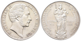 Bayern, Maximilian II. 1848-1864, Doppelgulden 1855. Mariensäule. 21,17 g. AKS 168; Dav. 604; Thun 97. Sehr schön-vorzüglich