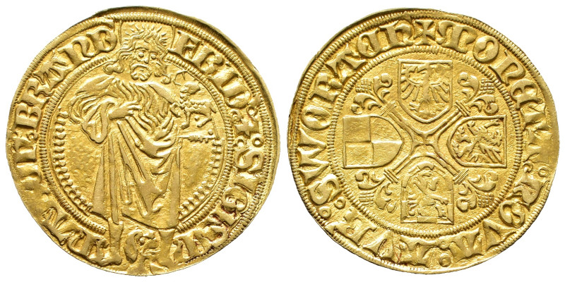 Brandenburg Franken, Friedrich und Sigismund 1486-1495, Goldgulden o. J., Schwab...