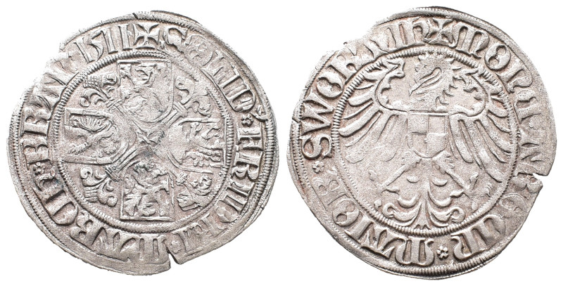 Brandenburg Franken, Friedrich IV. 1495-1515, Schilling 1511, Schwabach. 2,52 g....