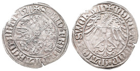 Brandenburg Franken, Friedrich IV. 1495-1515, Schilling 1511, Schwabach. 2,52 g. Kl. Schrötlingsfehler am Rand, sehr schön