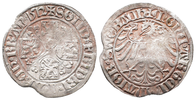 Brandenburg Franken, Friedrich IV. 1495-1515, Schilling 1512, Schwabach. 2,57 g....