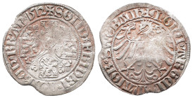 Brandenburg Franken, Friedrich IV. 1495-1515, Schilling 1512, Schwabach. 2,57 g. Gewellt, kl. Schrötlingsfehler am Rand, sehr schön