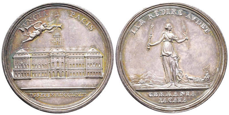 Brandenburg Preussen, Friedrich II. 1740-1786, Silbermedaille 1763, von J. L. Oe...