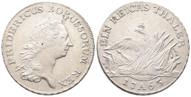 Brandenburg Preussen, Friedrich II. 1740-1786, Reichstaler 1765 A, Berlin. 22,16 g. Dav. 2586; Olding 69 d. Sehr schön-vorzüglich