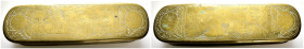 Brandenburg Preussen, Friedrich II. 1740-1786, alte gravierte Tabakdose. Iserlohn um 1750. Kupfer. 16 x 4,5 x 3,3 cm. Gebraucht, leicht beschädigt