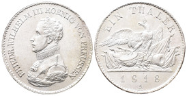 Brandenburg Preussen, Friedrich Wilhelm III. 1797-1840, Taler 1818 A. 22,14 g. AKS 13; Dav. 759; Thun 246. Min. justiert, vorzüglich
