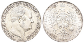 Brandenburg Preussen, Friedrich Wilhelm IV. 1840-1861, Vereinstaler 1860 A. 18,58 g. AKS 78; Dav. 775; Thun 262. Hübsche Patina, vorzüglich/vorzüglich...