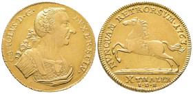 Braunschweig Wolfenbüttel, Karl I. 1735-1780, 10 Taler 1763, Braunschweig. 13,37 g. Fb. 713; Welter 2692. Leicht justiert, sehr schön-vorzüglich