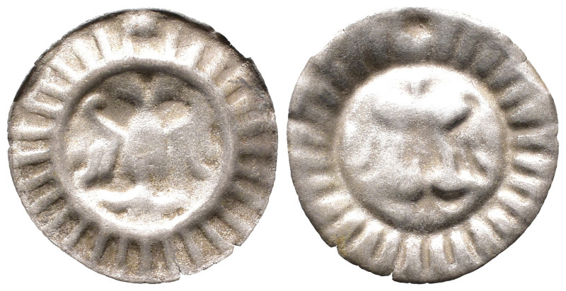 Lübeck, Stadt, Hohlpfennig (um 1500). 0,42 g. Doppeladler im Wulstring mit Strah...