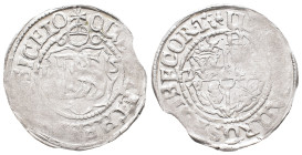 Mecklenburg Güstrow, Karl I. 1603-1610, Doppelschilling (1/16 Taler) 1605, Marienehe. 2,49 g. Kunzel 154 C/c. Zainende, kl. Prägeschwäche, sehr schön-...