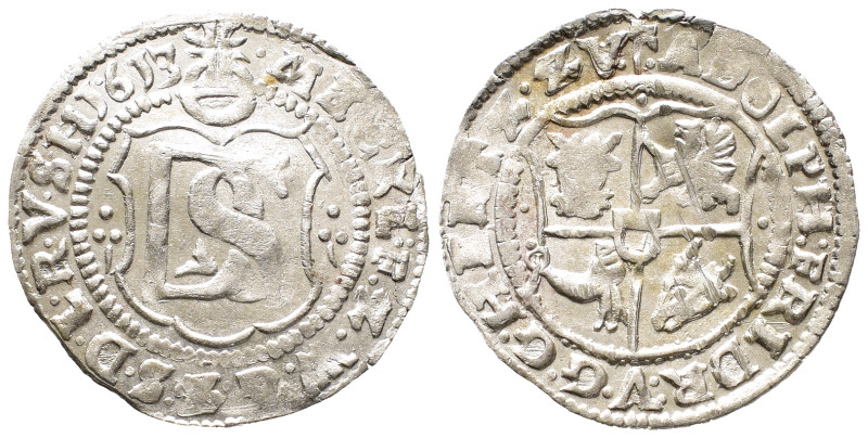 Mecklenburg Schwerin, Adolf Friedrich I. 1610-1658, Doppelschilling 1613, Gadebu...
