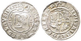 Mecklenburg Schwerin, Adolf Friedrich I. 1610-1658, Doppelschilling 1613, Gadebusch. 2,28 g. Kunzel 193 B/a. Gewellt, Kratzer, vorzüglich-Stempelglanz...
