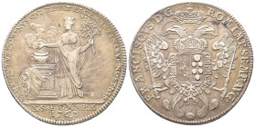 Nürnberg, Stadt, Konv.-Taler 1763, mit Titel von Franz I., auf den Frieden von Hubertusburg. 28,04 g. Dav. 2488; Kellner 340. Hübsche Patina, sehr sch...