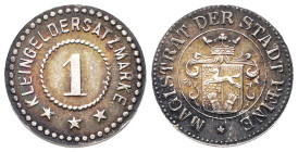 Peine, Stadt, Silberabschlag von den Stempeln des 1. Pfennig o. J. 1,57 g. Im Rand gestempelt "990". Funck 420.1. Sehr selten. Herrliche Patina, winz....