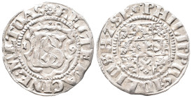 Pommern Wolgast, Philipp Julius 1592-1625, Doppelschilling 1609, Franzburg. 2,34 g. Olding 129 a. Prachtexemplar. Vorzüglich-Stempelglanz