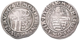 Sachsen, Moritz 1541-1553, Schreckenberger 1547, Annaberg. 4,04 g. Keilitz 269. Sehr schön
