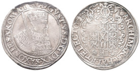 Sachsen, August 1553-1586, Taler 1556, Annaberg. 28,48 g. Dav. 9791; Schnee 703. Kl. Kratzer, sehr schön
