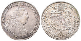 Sachsen, Friedrich Christian 1763, 2/3 Taler (1/2 Konv.-Taler) 1763, Dresden. 13,96 g. Kahnt 1006. Sehr schön-vorzüglich